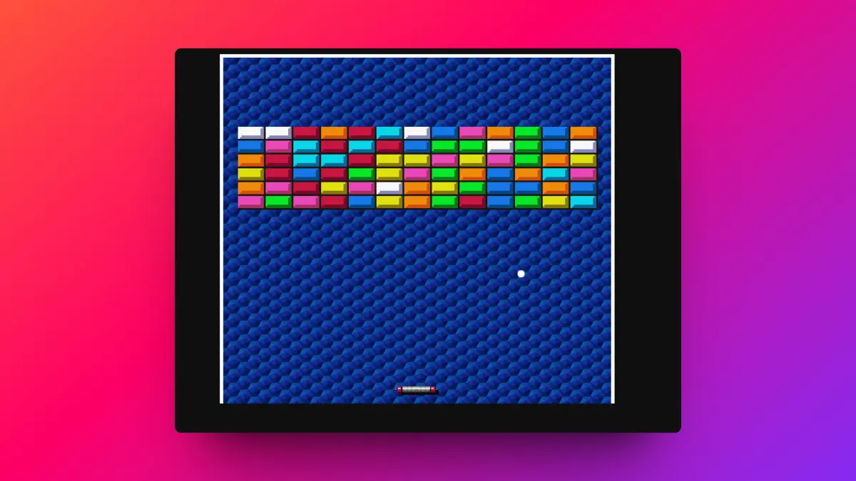 Screenshot of the project Arkanoid game